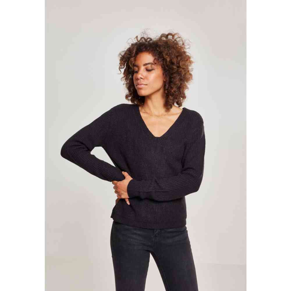 Urban Classics Back Lace Up Sweatshirt Schwarz